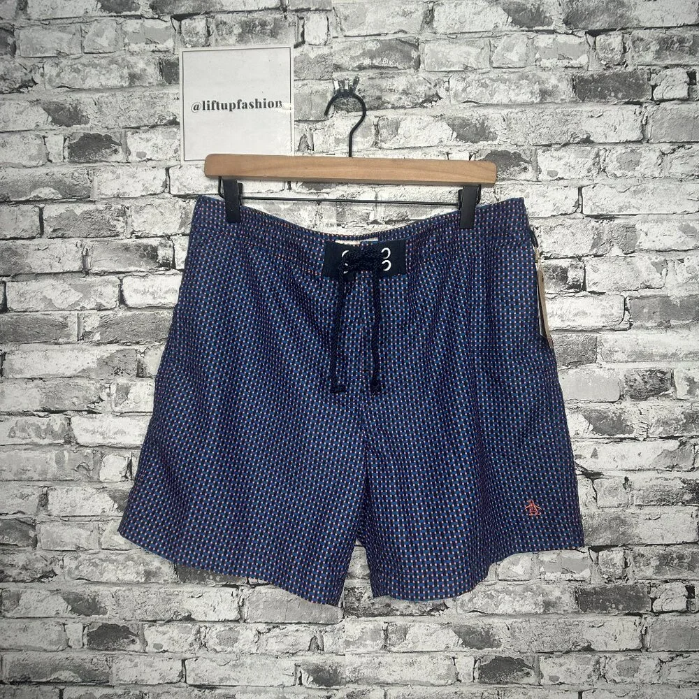 EUC Penguin Men's Swim Trunks Dark Sapphire w/Tags size 34